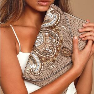 Constantinople Gold Beaded Clutch